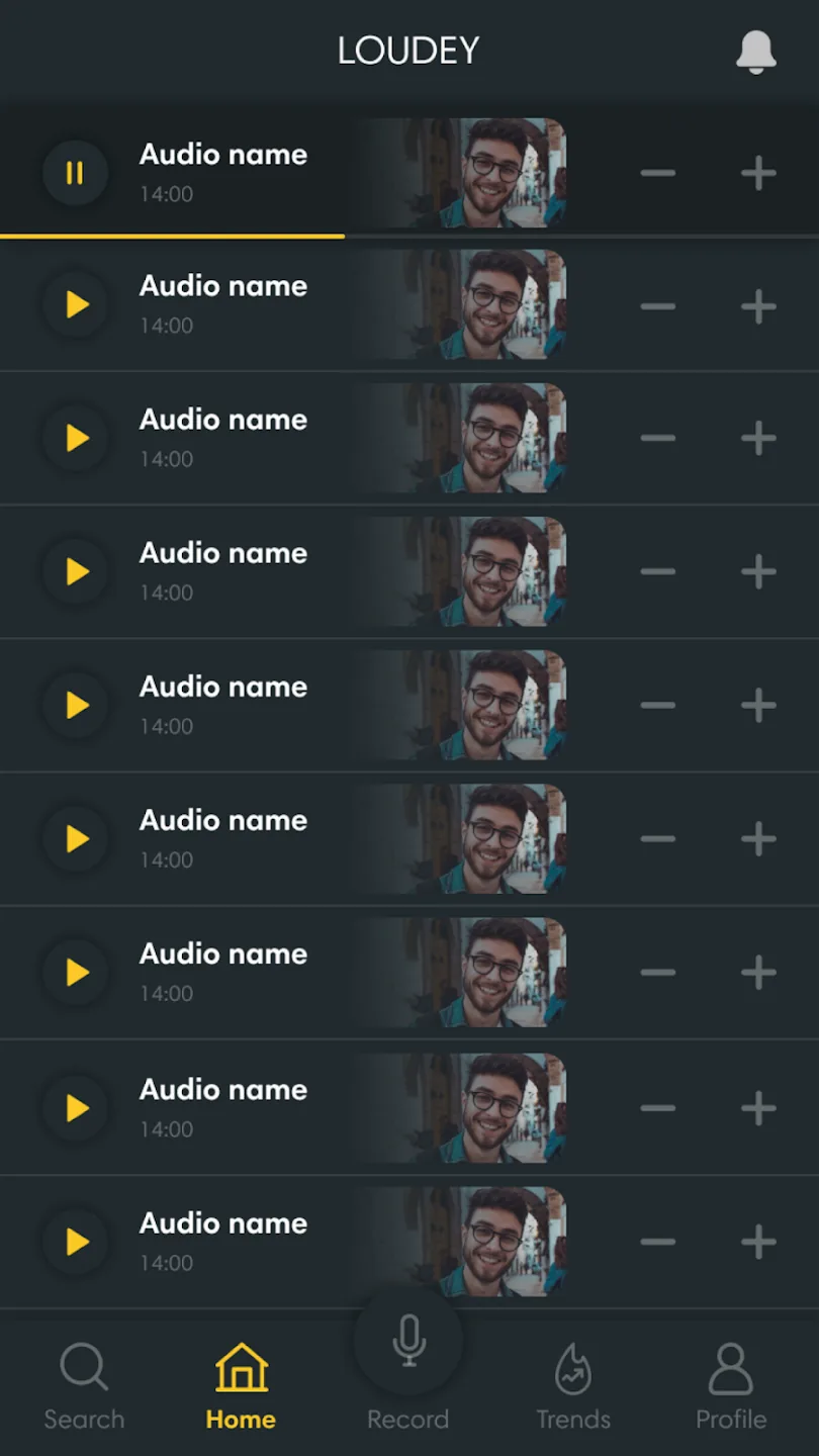 Loudey — Social audio network for iOS & Android